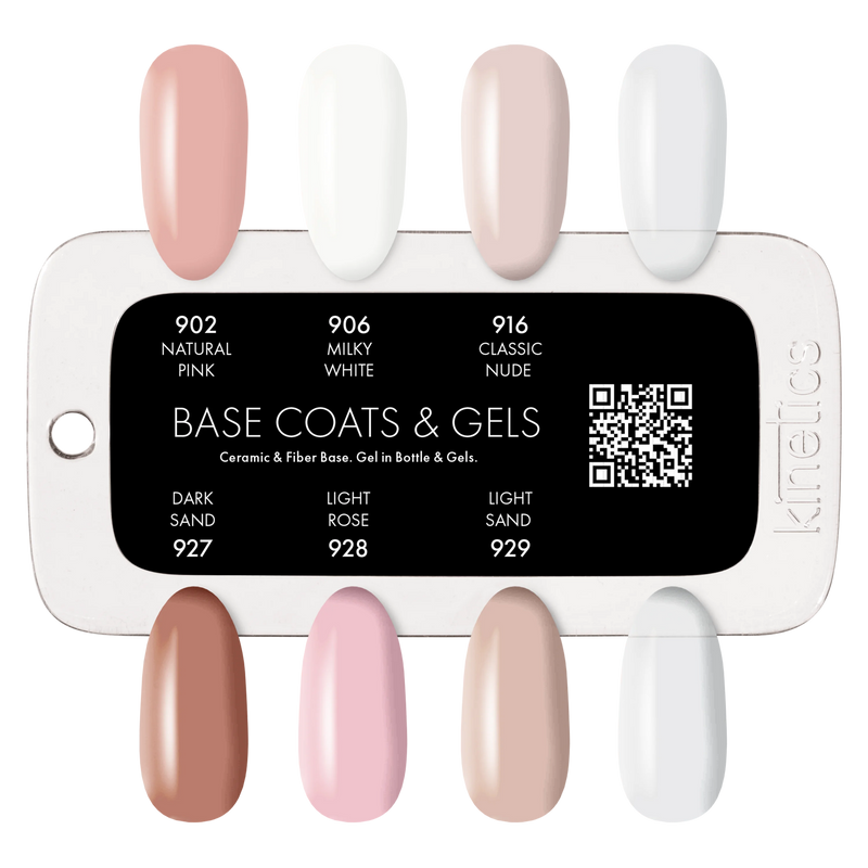 COLOR CHART GELS AND BASE, 6 COLORS