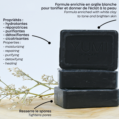 Savon visage au charbon actif