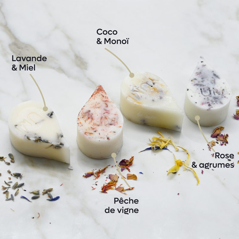 Pack de 1 coffret de 16 fondants parfumés + 1 brûle parfum céramique