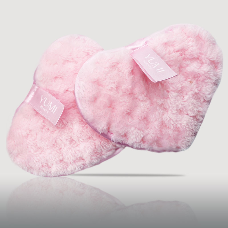 Eponges démaquillantes cœur rose (lot de 2)