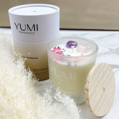 Vela "Inner Peace" - Aroma a lavanda y arroz en polvo - 200g