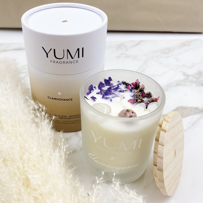 Bougie "Clairvoyance" - Senteur fleur de coton - 200 g